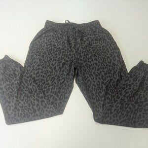 Half Moon by Modern Movement Small Olive Green and Black Leopard Print Joggers